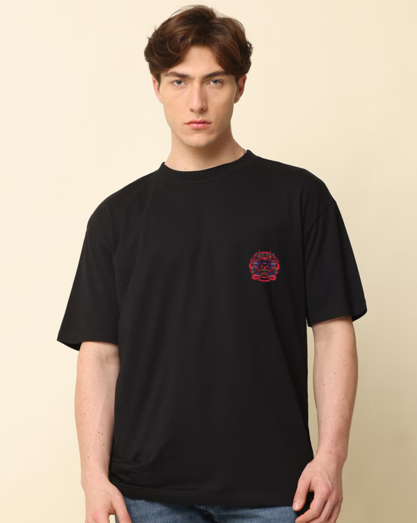 Snake Art Pure Cotton Oversized Graphic Print T-shirts For Men & Women - Image 4