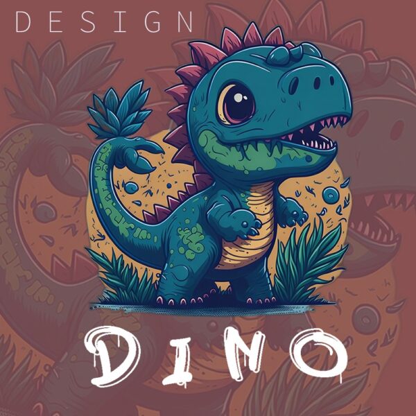 Cute Dino Regular Tshirt - Image 4