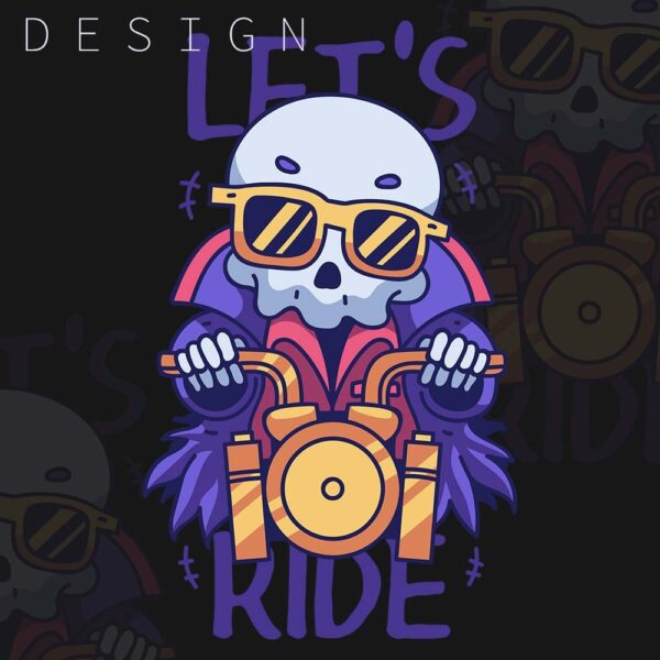 Skull Rider Regular Printed T-shirt - Image 4