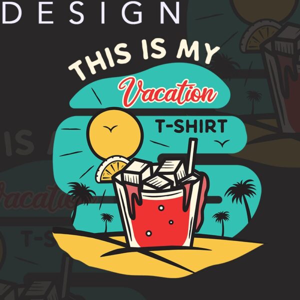 Vacation tee Regular Graphic Printed Tshirt - Image 8