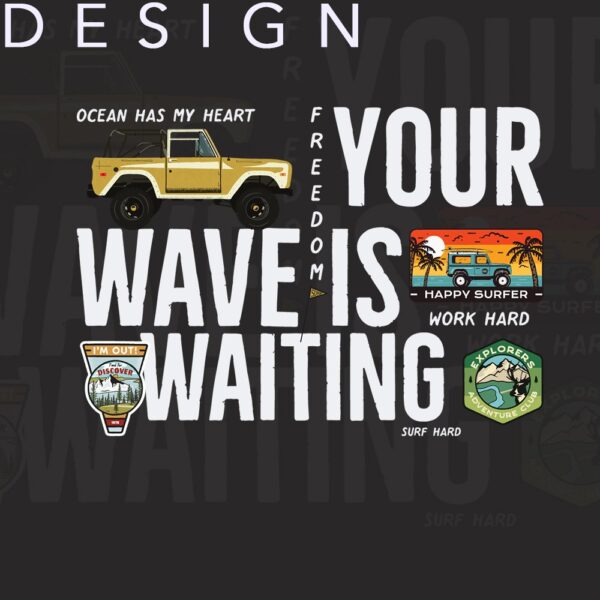 Your Wave Is Regular Graphic Printed T-shirt - Image 4