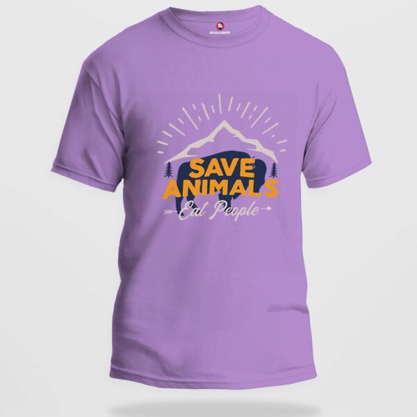 Save animals Eat People Regular Printed T-shirt - Image 6