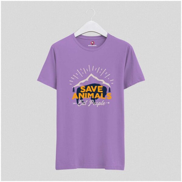 Save animals Eat People Regular Printed T-shirt - Image 5