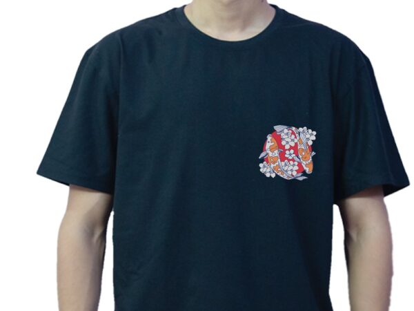 Japanese Koi Pure Cotton Oversized Graphic Print T-shirts For Men & Women - Image 6