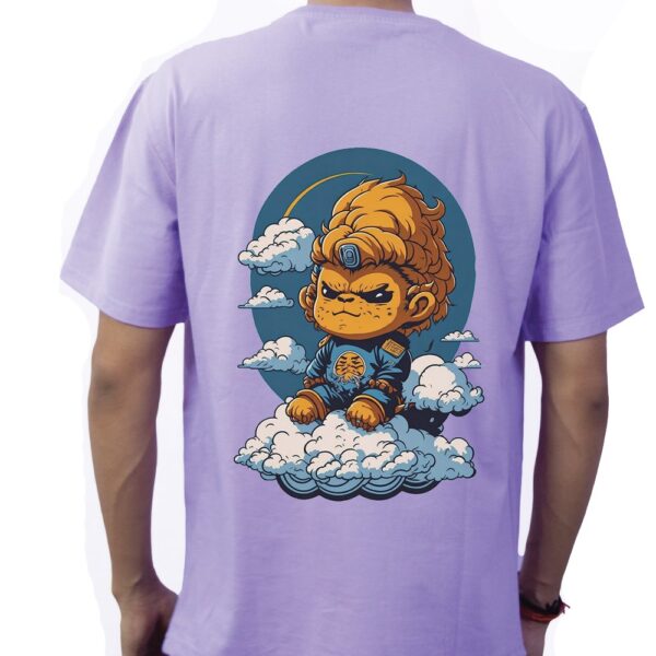 Monkey King Pure Cotton Oversized Graphic Print T-shirts For Men & Women - Image 3