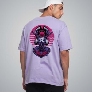 Mecha Geisha Girl Pure Cotton Oversized Graphic Print T-shirts For Men & Women