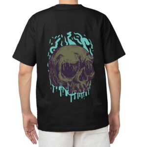 Head Skull Pure Cotton Oversized Graphic Print T-shirts For Men & Women