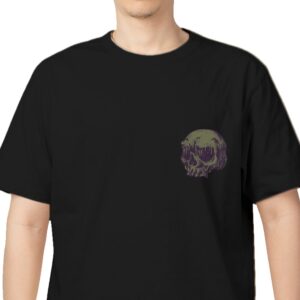 Head Skull Pure Cotton Oversized Graphic Print T-shirts For Men & Women