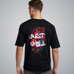 Just Chill Pure Cotton Oversized Graphic Print T-shirts For Men & Women
