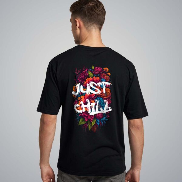Just Chill Pure Cotton Oversized Graphic Print T-shirts For Men & Women