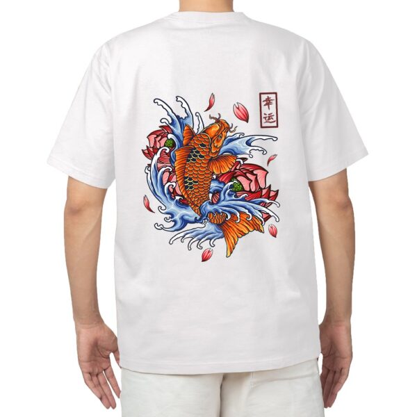Japanese Koi Pure Cotton Oversized Graphic Print T-shirts For Men & Women