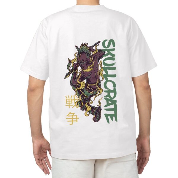 War Skull Pure Cotton Oversized Graphic Print T-shirts For Men & Women - Image 3